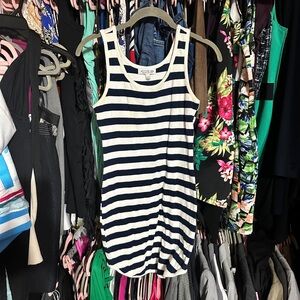 Forever 21 Navy and White Striped Tank Top